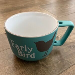 Holiday Stoneware Robin’s Nest Blue Early Bird Coffee Tea Soup Mug
